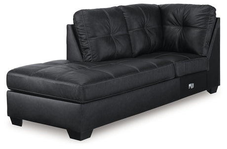 Barlin Mills Carbon Left-Arm Facing Corner Chaise from Ashley - Luna Furniture