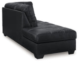 Barlin Mills Carbon Left-Arm Facing Corner Chaise from Ashley - Luna Furniture