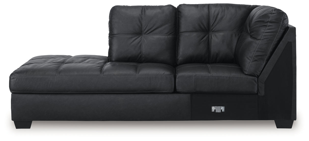 Barlin Mills Carbon Left-Arm Facing Corner Chaise from Ashley - Luna Furniture