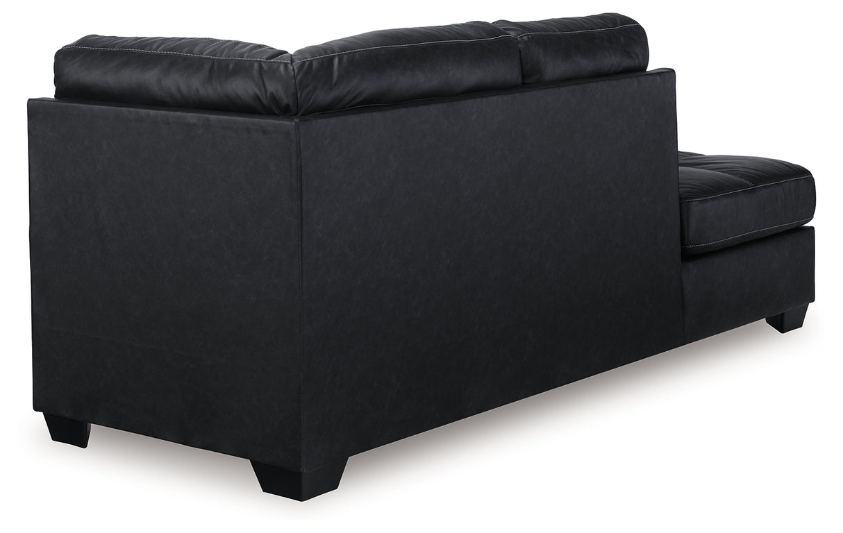Barlin Mills Carbon Left-Arm Facing Corner Chaise from Ashley - Luna Furniture