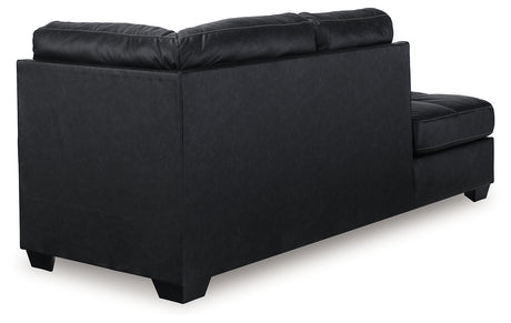 Barlin Mills Carbon Left-Arm Facing Corner Chaise from Ashley - Luna Furniture