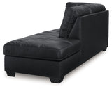 Barlin Mills Carbon Right-Arm Facing Corner Chaise from Ashley - Luna Furniture