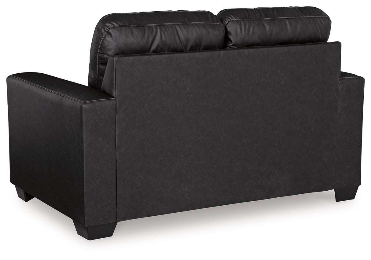Barlin Mills Loveseat and Oversized Ottoman from Ashley - Luna Furniture
