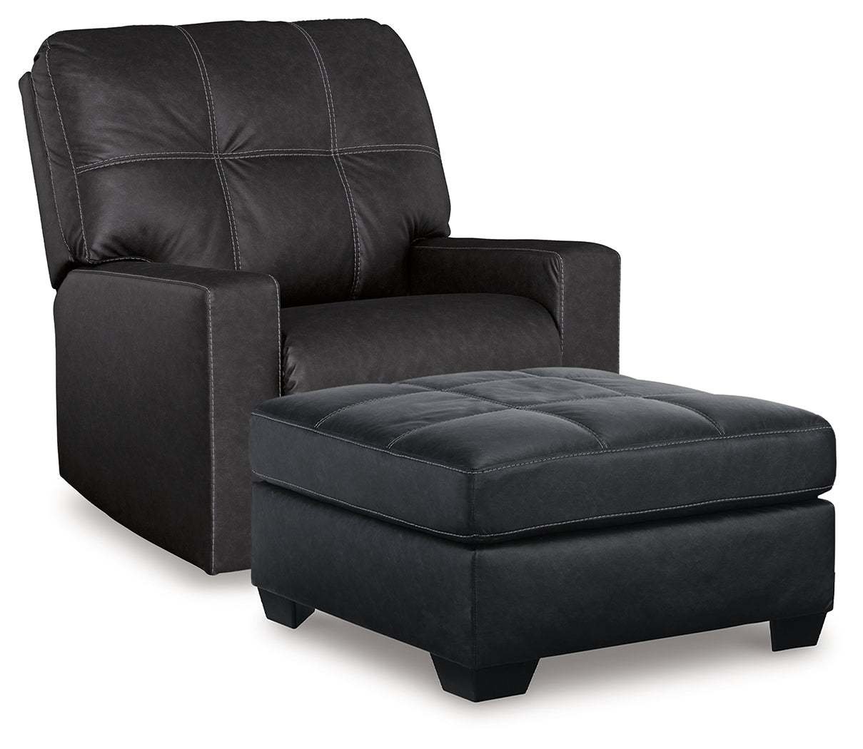 Barlin Mills Recliner and Oversized Accent Ottoman from Ashley - Luna Furniture