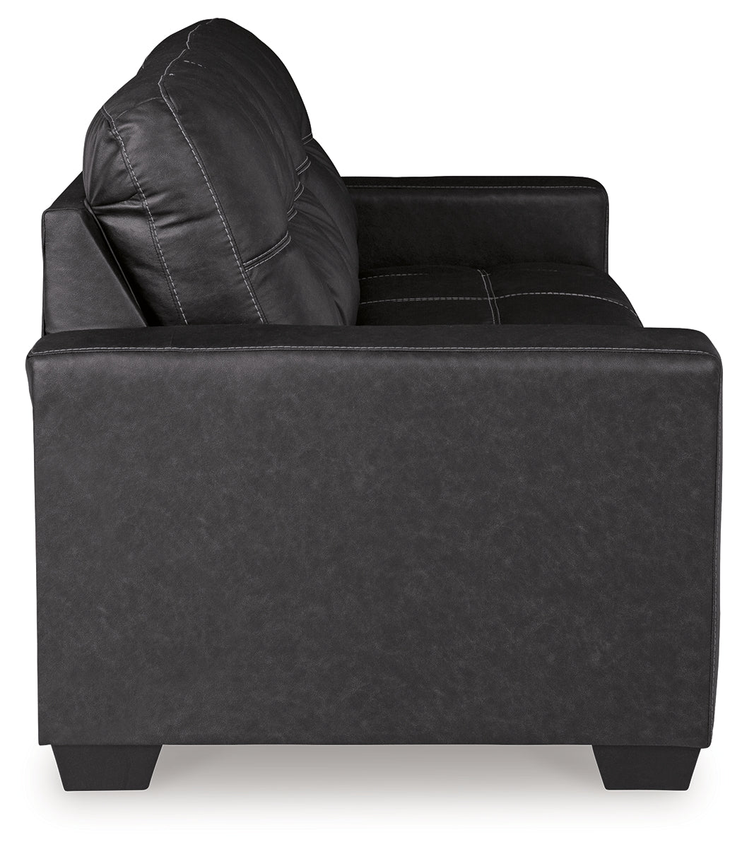 Barlin Mills Sofa, Loveseat and Recliner in Carbon from Ashley - Luna Furniture