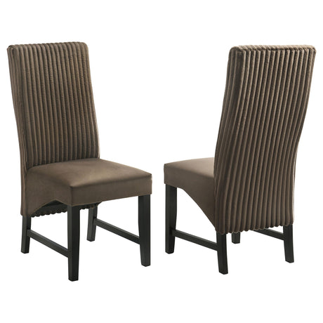 Barrand Chocolate Dining Side Chair, Set of 2 from Coaster - Luna Furniture