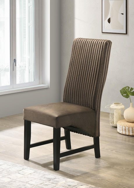 Barrand Chocolate Dining Side Chair, Set of 2 from Coaster - Luna Furniture