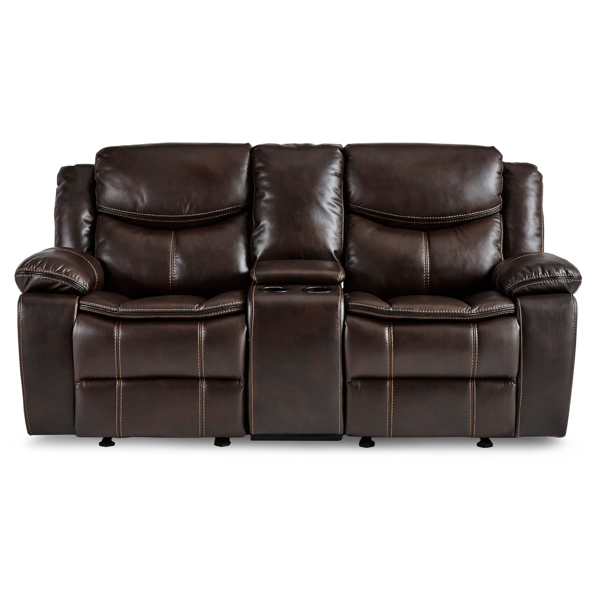 Bastrop Brown Reclining Loveseat from Homelegance - Luna Furniture