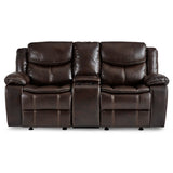 Bastrop Brown Reclining Loveseat from Homelegance - Luna Furniture