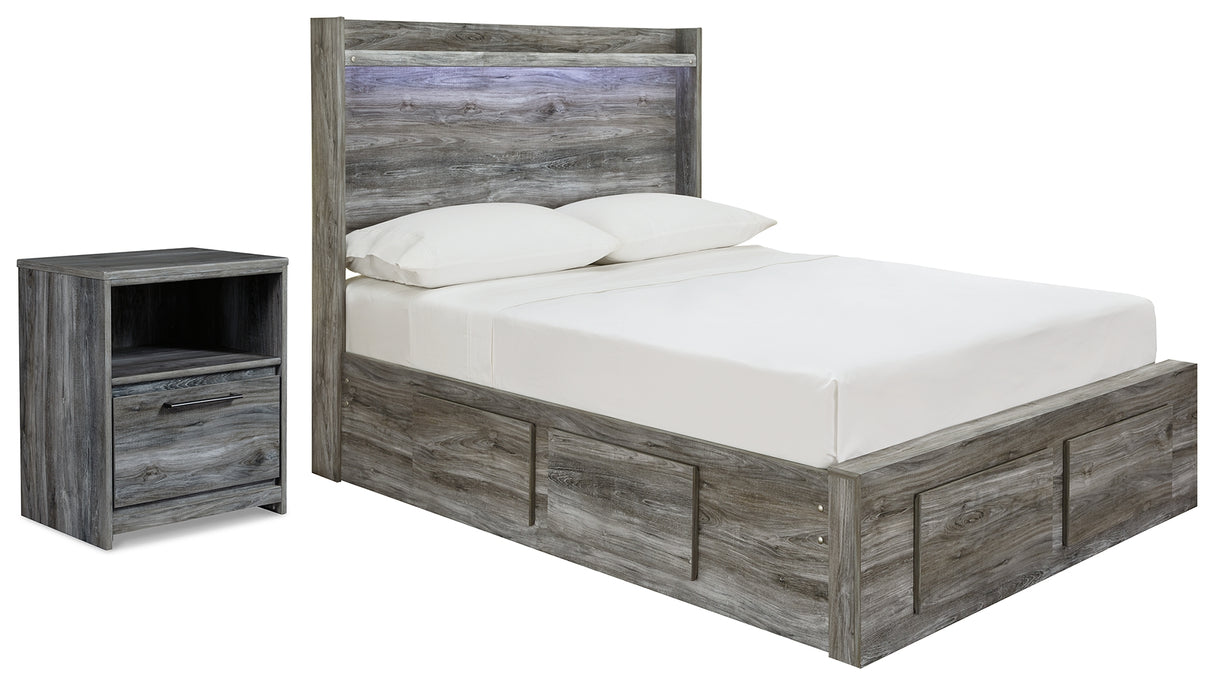 Baystorm Full Panel Storage Bed and Nightstand from Ashley - Luna Furniture