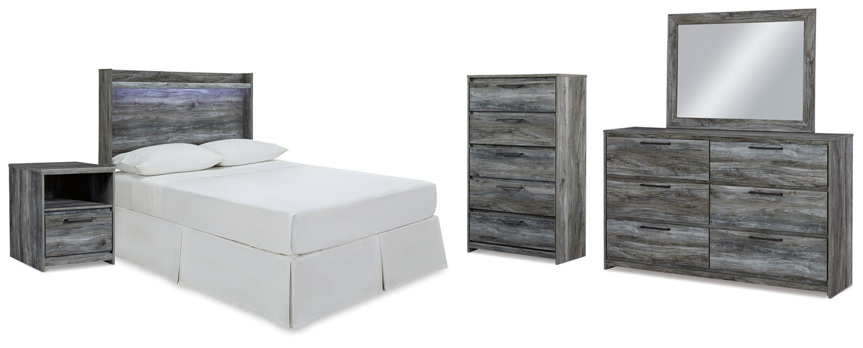 Baystorm Gray Full Panel Headboard Bed. Dresser, Mirror, Chest and Nightstand from Ashley - Luna Furniture