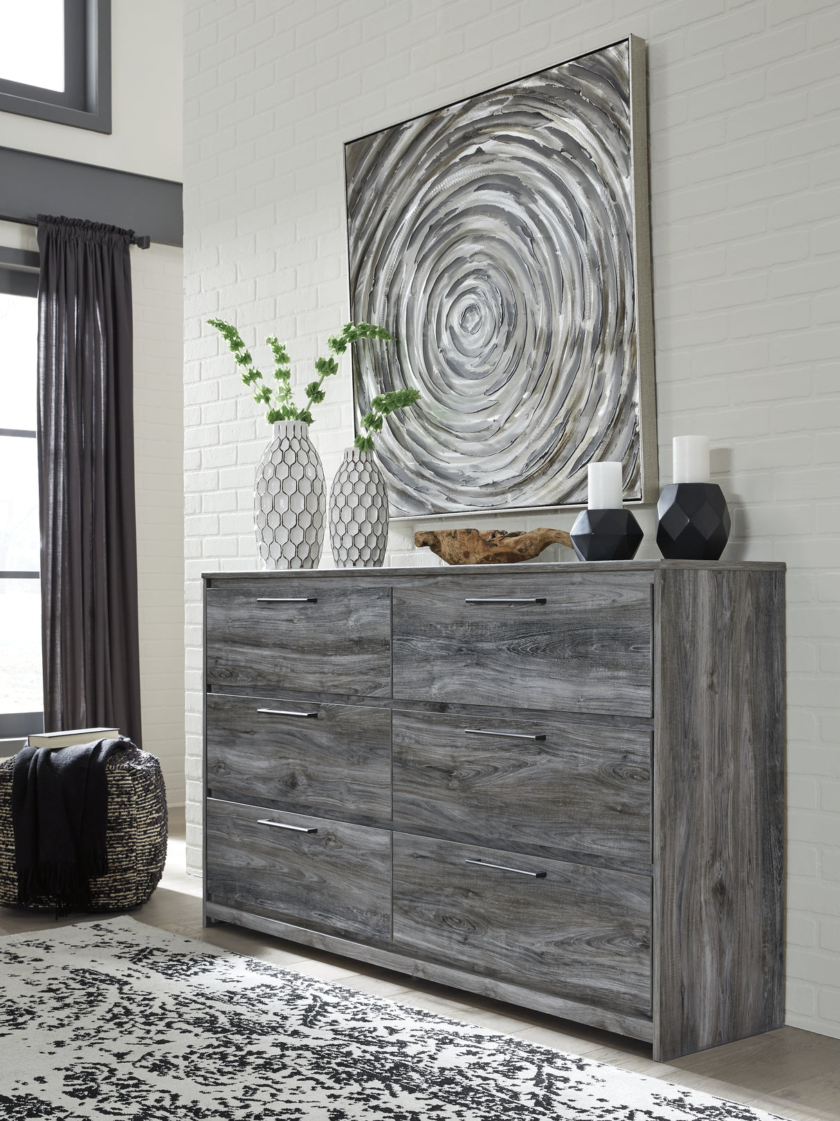 Baystorm Gray Full Panel Headboard, Dresser and Nightstand from Ashley - Luna Furniture