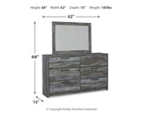 Baystorm Gray King Panel Bed, Dresser, Mirror, Chest and 2 Nightstands from Ashley - Luna Furniture