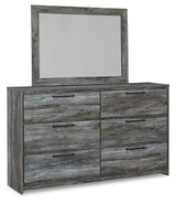 Baystorm Gray King Panel Bed, Dresser, Mirror, Chest and 2 Nightstands from Ashley - Luna Furniture
