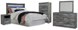 Baystorm Gray Queen Panel Headboard, Dresser, Mirror, Chest and Nightstand from Ashley - Luna Furniture