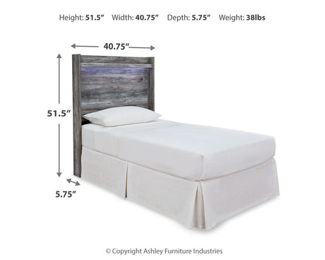 Baystorm Gray Twin Panel Headboard Bed, Dresser, Mirror and Nightstand from Ashley - Luna Furniture