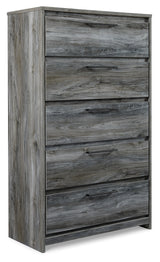 Baystorm King Panel Bed with 2 Storage Drawers and Chest in Gray from Ashley - Luna Furniture