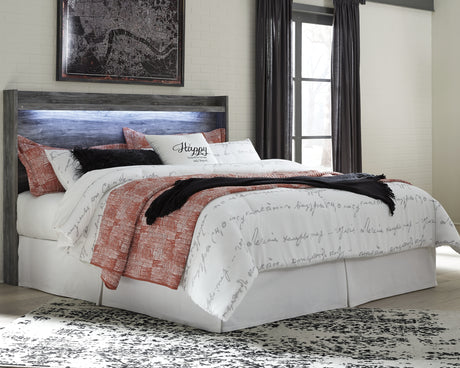 Baystorm King Panel Headboard Bed with Dresser in Gray from Ashley - Luna Furniture