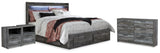 Baystorm King Storage Bed, Dresser and 2 Nightstands from Ashley - Luna Furniture