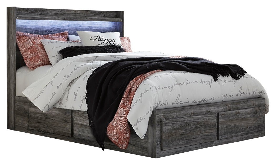 Baystorm Gray Queen Panel Bed with 6 Storage Drawers with Dresser from Ashley Furniture - Luna Furniture