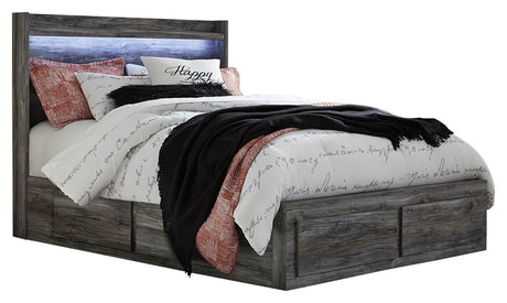 Baystorm Gray Queen Panel Bed with 6 Storage Drawers with Dresser from Ashley Furniture - Luna Furniture