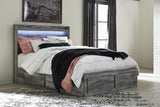 Baystorm Gray Queen Panel Bed with 6 Storage Drawers with Dresser from Ashley Furniture - Luna Furniture