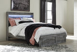 Baystorm Queen Panel Storage Bed and Nightstand from Ashley - Luna Furniture