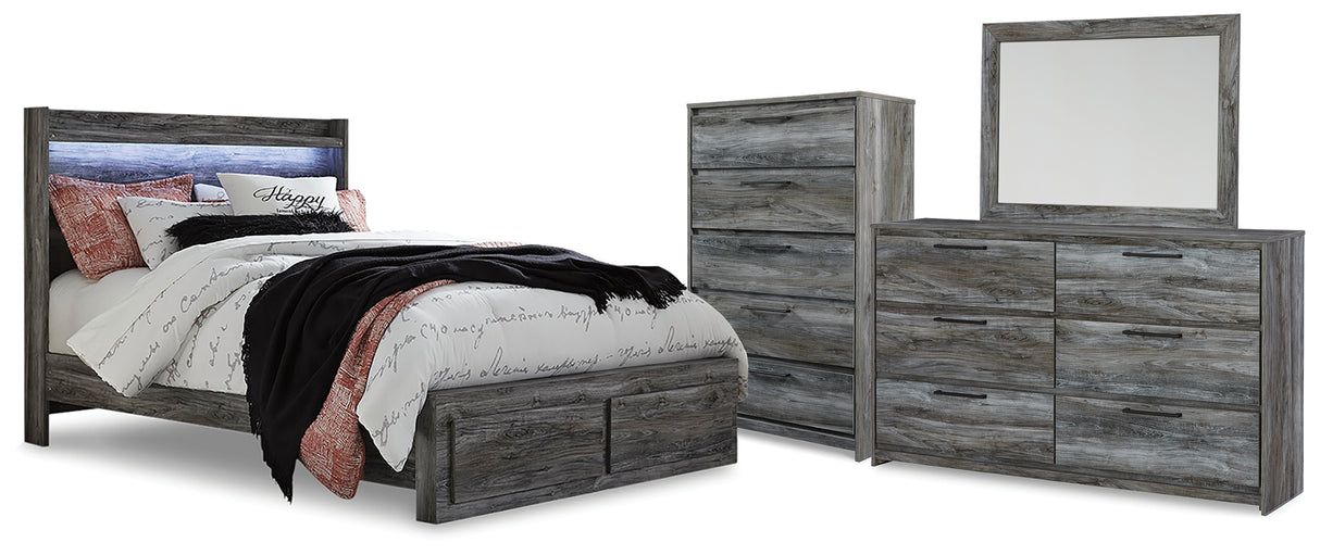 Baystorm Queen Storage Bed, Dresser, Mirror and Chest from Ashley - Luna Furniture