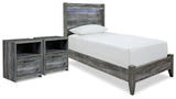 Baystorm Twin Panel Bed and 2 Nightstands from Ashley - Luna Furniture