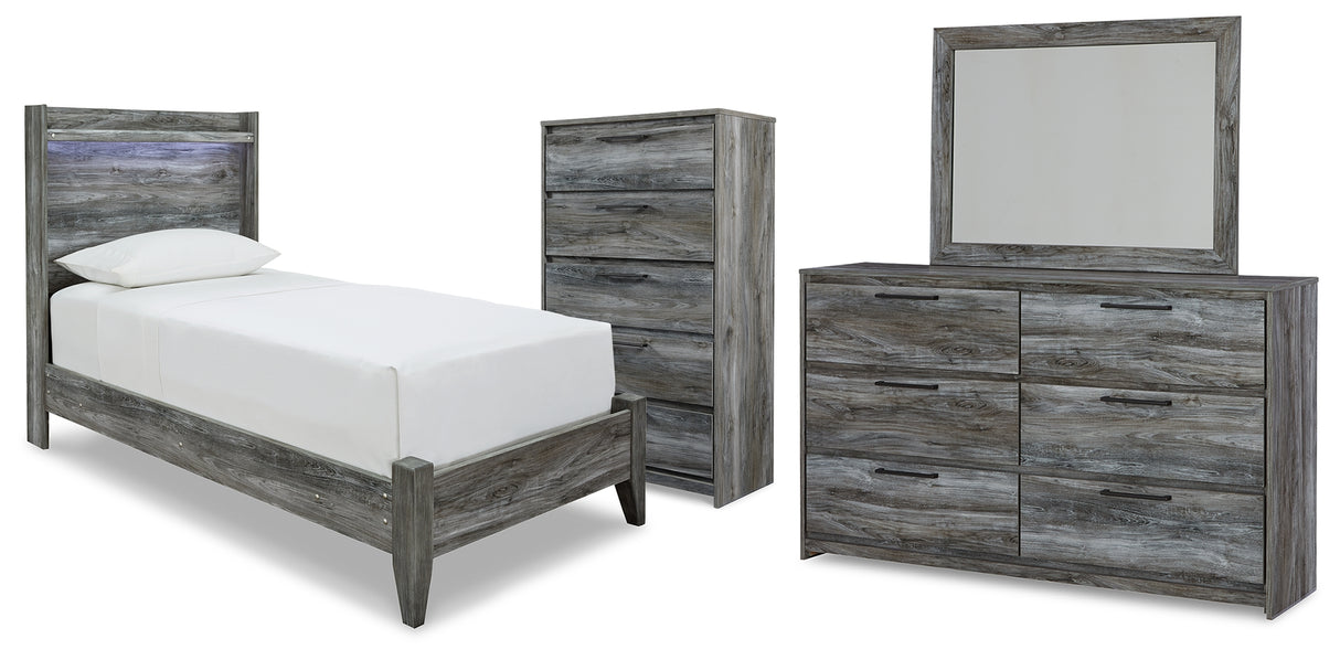 Baystorm Twin Panel Bed, Dresser, Mirror and Chest from Ashley Furniture - Luna Furniture