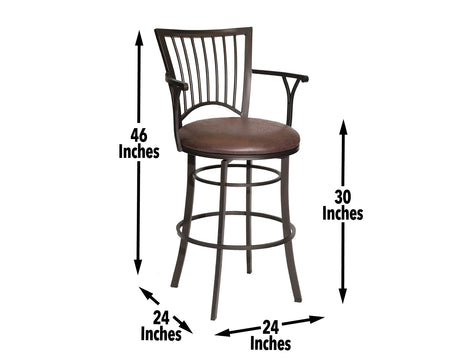 Bayview 30″ Bar Stool, Swivel from Steve Silver - Luna Furniture