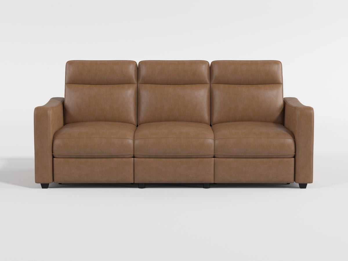 Equinox Brown Power Reclining Chair with Rounded Track Arms