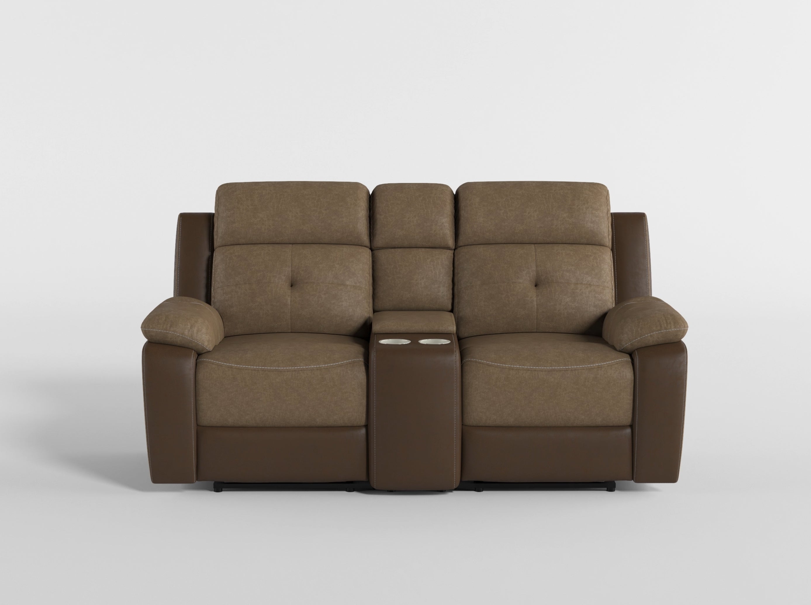 8599BR-2 Double Glider Reclining Love Seat with Center Console