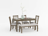 Emilia Light Brown 6-Piece Counter Height Set from Homelegance - Luna Furniture