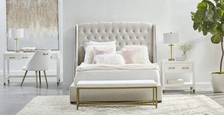 Stella 1-Drawer Nightstand in Matte White from Essentials For Living - Luna Furniture