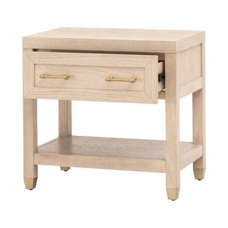 Stella 1-Drawer Nightstand in Light Honey Oak from Essentials For Living - Luna Furniture