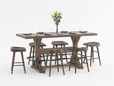 Oliver Brown Counter Height Table from Homelegance - Luna Furniture