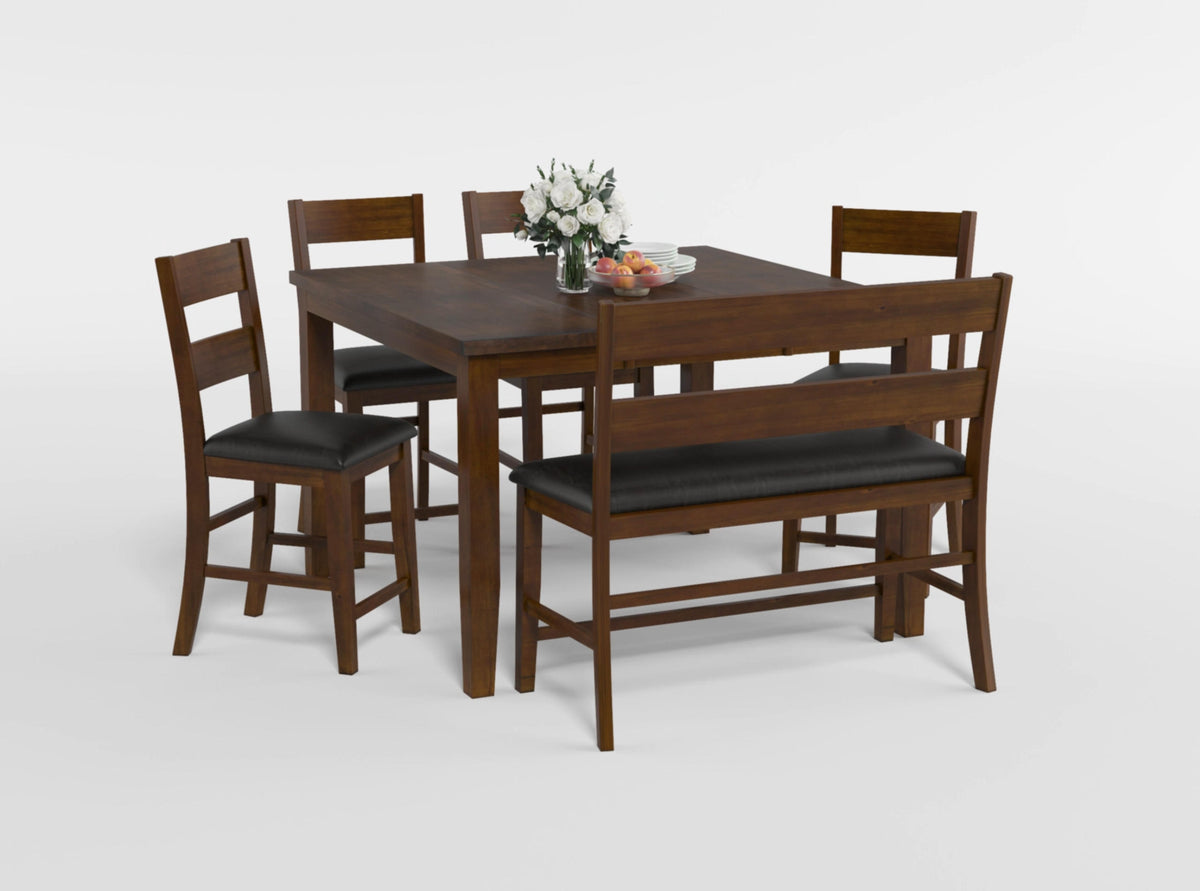 Mantello Cherry 5-Piece Extendable Counter Height Set
