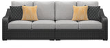 Beachcroft Black/Light Gray 5-Piece Outdoor Sectional from Ashley - Luna Furniture