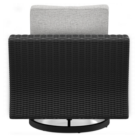 Beachcroft Outdoor Sofa with 2 Lounge Chairs in Black/Light Gray from Ashley - Luna Furniture