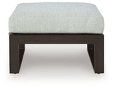 Beachloft 5-Piece Outdoor Sectional with Ottoman in Black/Gray from Ashley - Luna Furniture