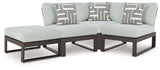 Beachloft Black/Gray 4-Piece Outdoor Sectional from Ashley - Luna Furniture