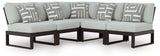 Beachloft Black/Gray 5-Piece Outdoor Sectional from Ashley - Luna Furniture