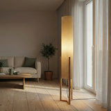 Ethos Floor Lamp Oak and Natural from Ashcroft Furniture - Luna Furniture