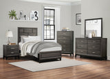 Davi Gray 5-Piece Bedroom Set (Queen Bed, Nightstand, Dresser, Mirror, Chest) from Homelegance - Luna Furniture
