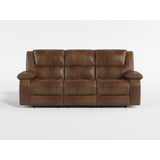 Ellicott Brown Leather Double Reclining Loveseat