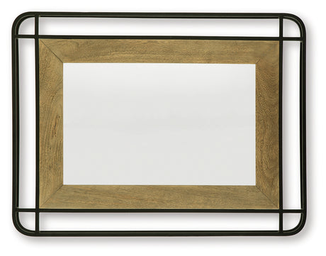 Beelman Black/Brown Accent Mirror from Ashley - Luna Furniture