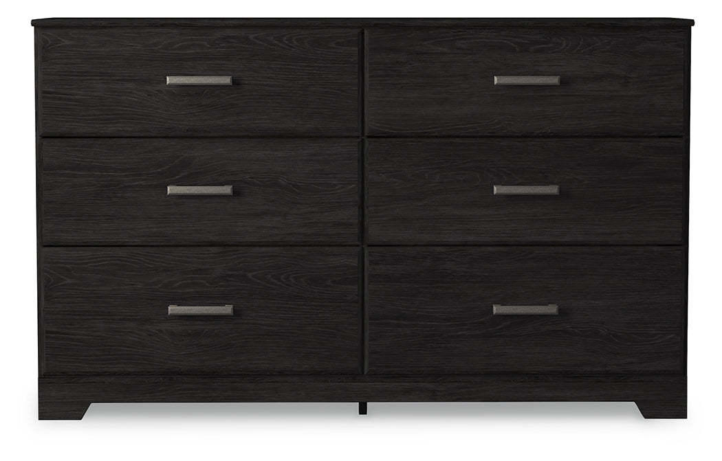 Belachime Full Panel Bed with Dresser and 2 Nightstands in Charcoal from Ashley - Luna Furniture