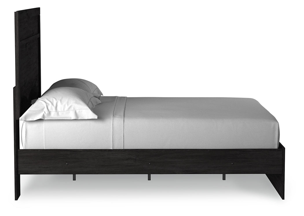Belachime Full Panel Bed with Dresser and 2 Nightstands in Charcoal from Ashley - Luna Furniture