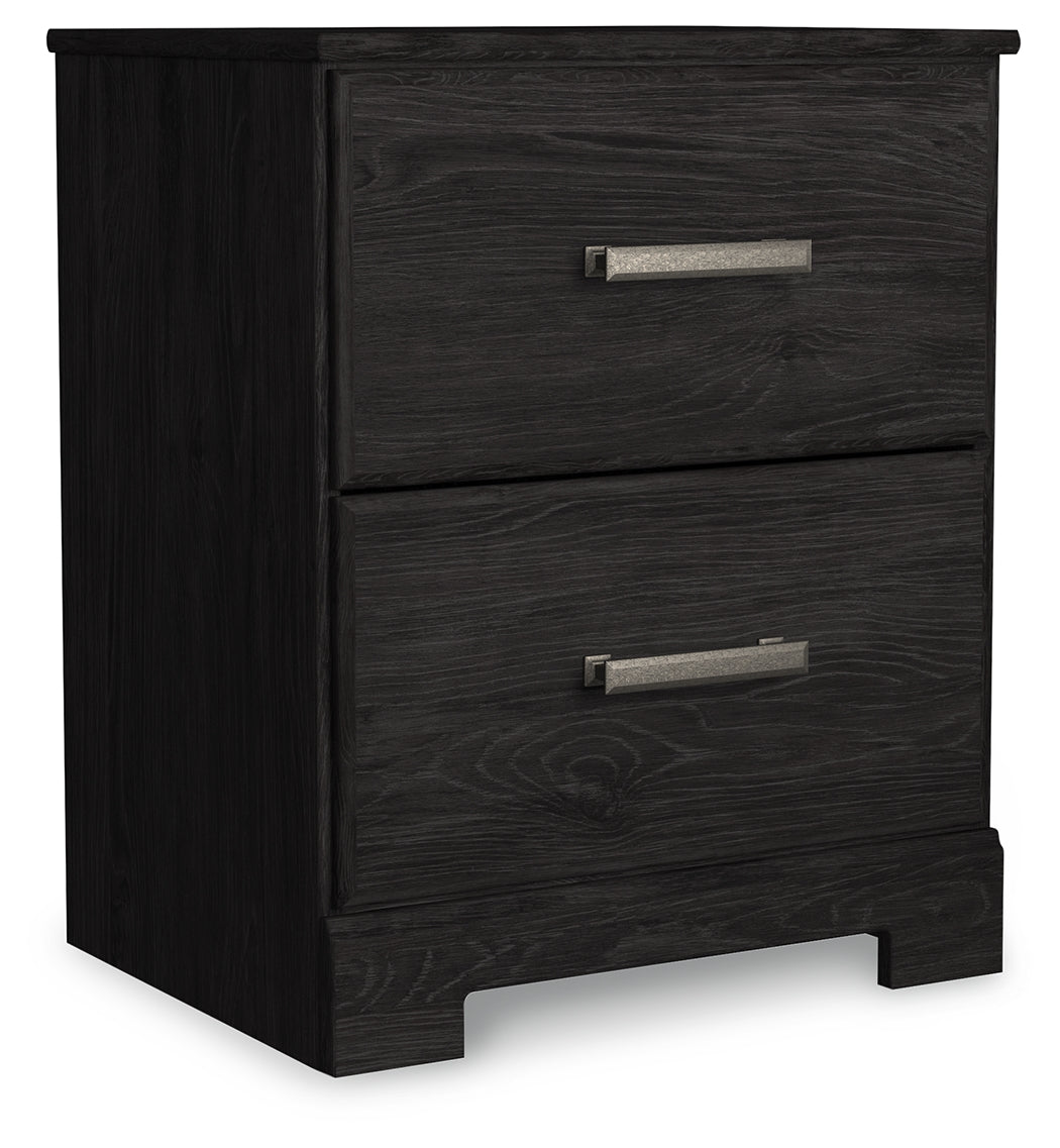 Belachime Full Panel Bed with Mirrored Dresser, Chest and 2 Nightstands in Charcoal from Ashley - Luna Furniture